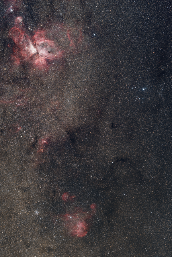 Milky Way from Carina to the Southern Pleiades and the Running Chicken - Astrophotography