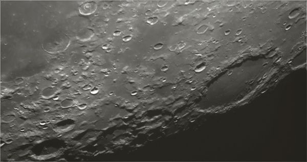 A section of the lunar surface, Schickard crater - Astrophotography