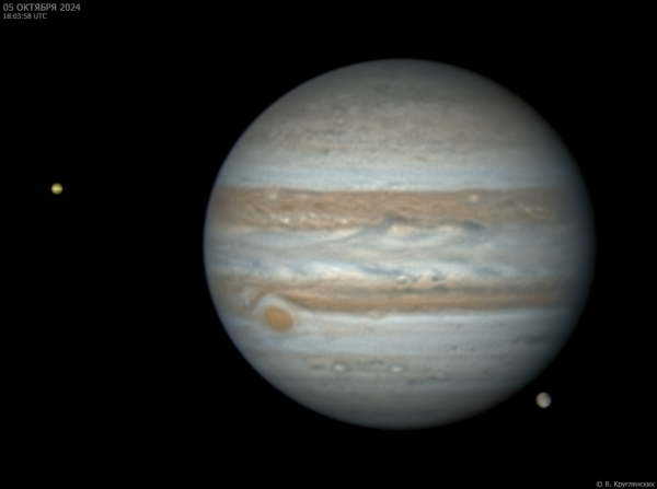 Io, Jupiter, Ganymede. October 5, 2024 - Astrophotography