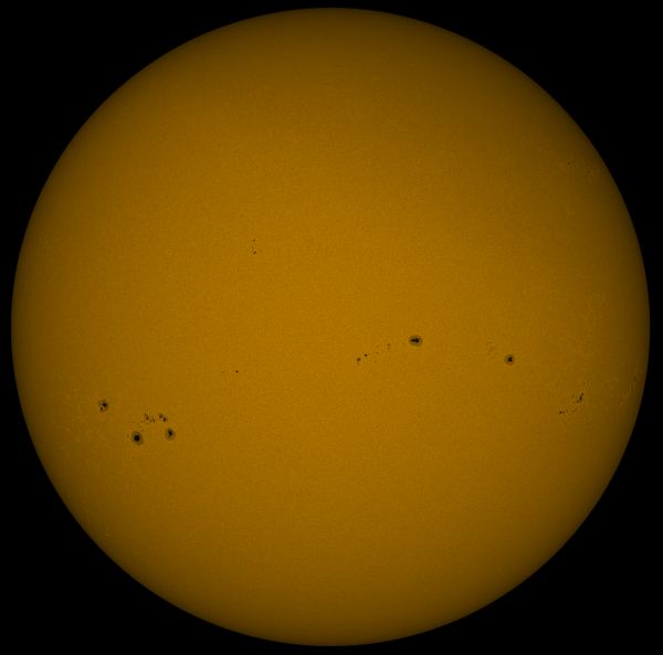 Sun in continuum 19.05 - Astrophotography