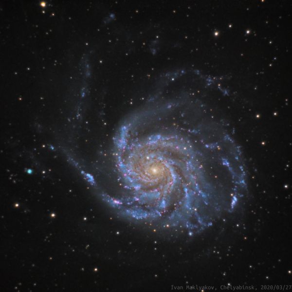 Pinwheel Galaxy (M101). - Astrophotography