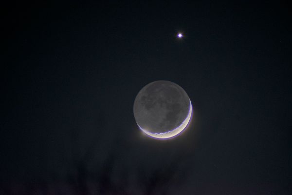 Conjunction of the Moon and Venus on March 24 - Astrophotography