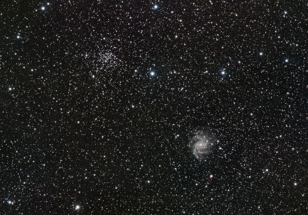 Fireworks Galaxy NGC 6946 and open cluster NGC 6939 - Astrophotography
