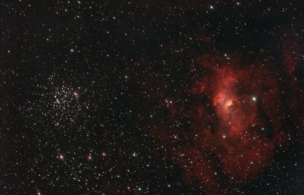NGC 7635, NGC 7654. The Bubble Nebula. - Astrophotography