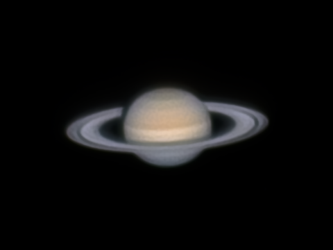 Saturn, September 8, 2022. Altitude 15°. - Astrophotography