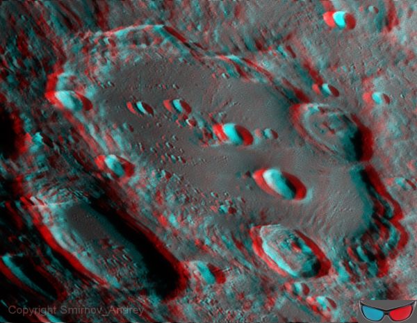 Clavius Crater, stereo (English) - Astrophotography