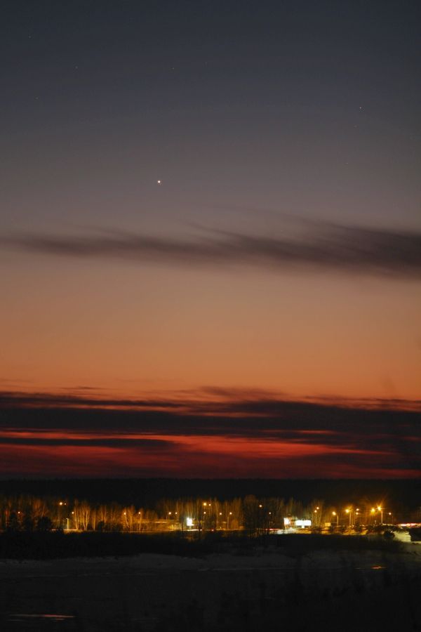 Jupiter at sunset on March 15, 2023. - Astrophotography