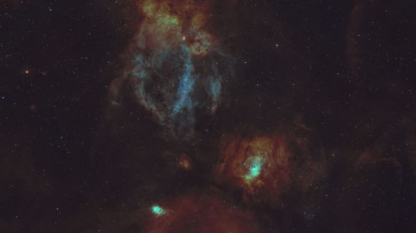 SH2-157 and SH2-162 SHO - Astrophotography