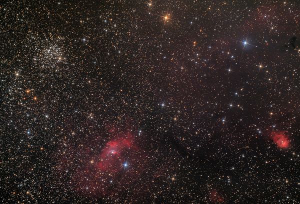 NGC 7654 (M52), NGC 7635 (Bubble Nebula), NGC 7538 (Northern Lagoon Nebula), LDN 1231, LDN 1230 - Astrophotography