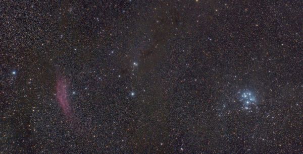 Pleiades and California - Astrophotography