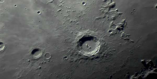 A section of the lunar surface, Copernicus crater - Astrophotography