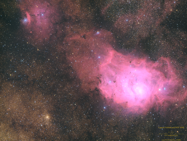 Lagoon Nebula and surroundings - Astrophotography