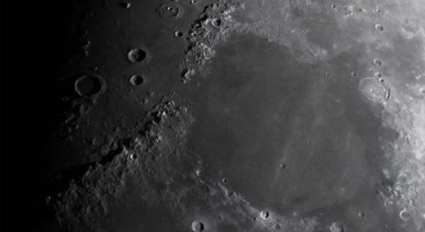 Section of the Moon. The Apennine Mountains - Astrophotography
