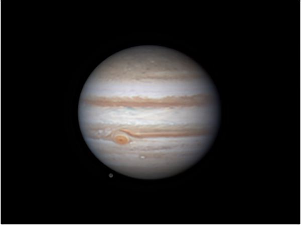 Jupiter and Ganymede UTC 16.08.2023 23:19 - Astrophotography