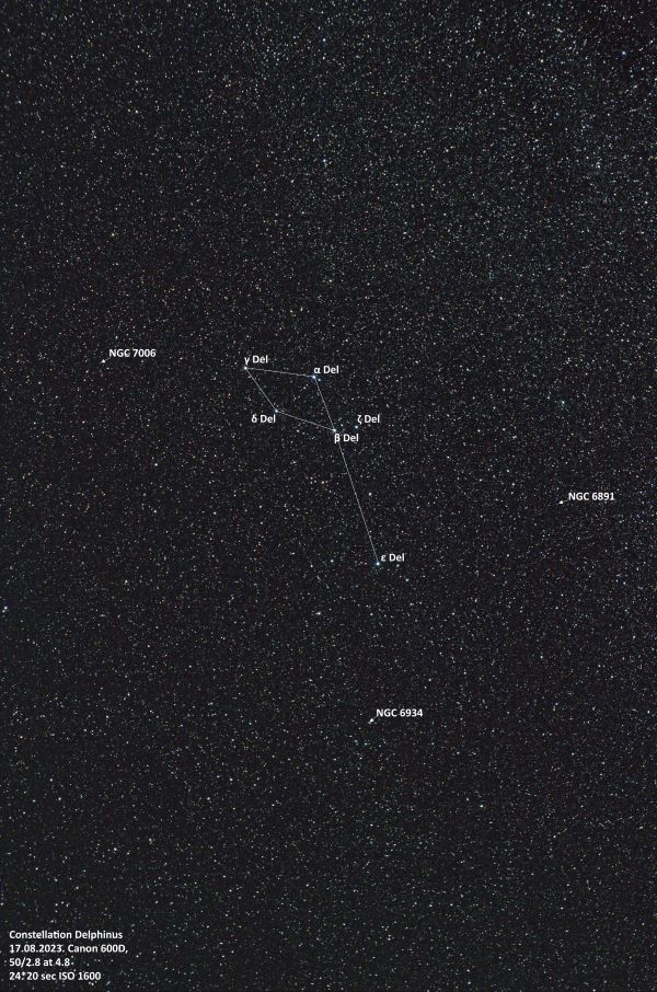 Delphinus - annotated - Astrophotography