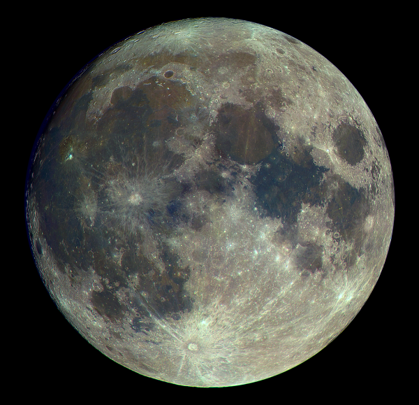Lunar panorama in color - Astrophotography
