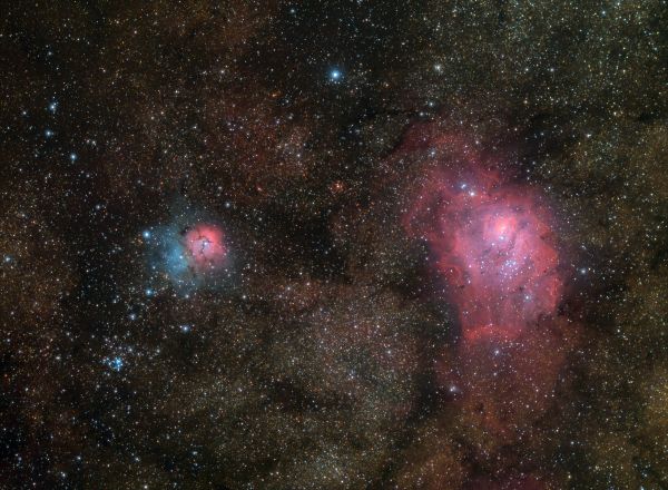 The M8 and M20 nebulae - Astrophotography