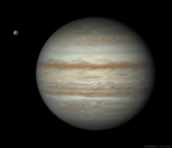 Jupiter and Ganymede on August 6, 2022 - Astrophotography