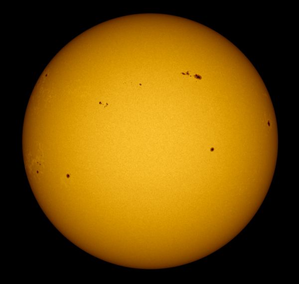 Sun on April 14 in color (Herschel Wedge Test Hercules) - Astrophotography