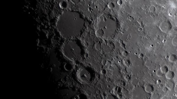 Moon. The vicinity of the craters Ptolemaeus, Alphonsus, Arzachel, Al-Battani. - Astrophotography