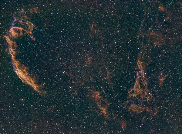 The Fishnet and Pickering's Triangle regions in the Veil Nebula - Astrophotography
