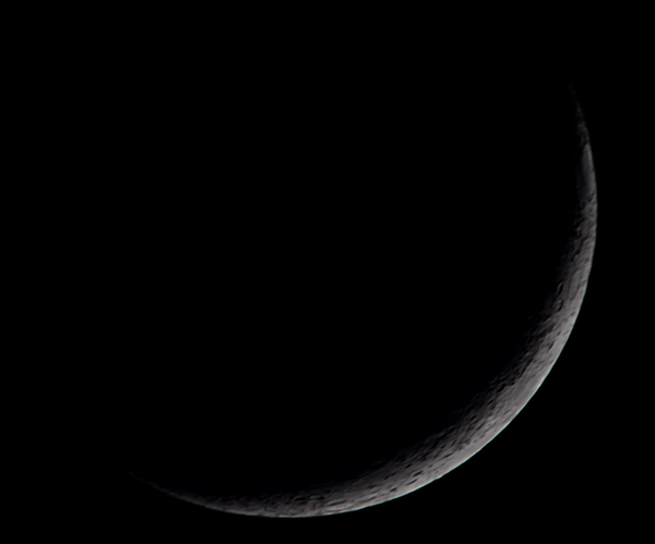 Moon on 22.02.23, Phase = +7.7% - Astrophotography