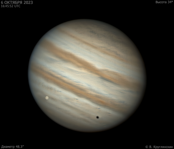 Jupiter and Europa on October 6, 2023 - Astrophotography