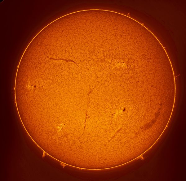 Solar Chromosphere, July 13, 2022 - Astrophotography