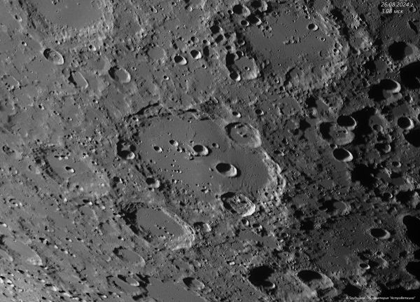 Clavius crater area on August 26, 2024. - Astrophotography