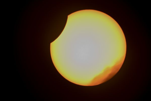 Partial phase of the Solar Eclipse from June 10, 2021. - Astrophotography