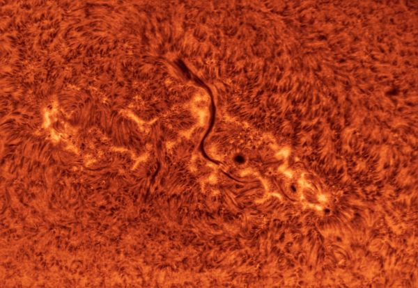 Active regions 3030, 3032, and 3033 on June 16, 2022. - Astrophotography