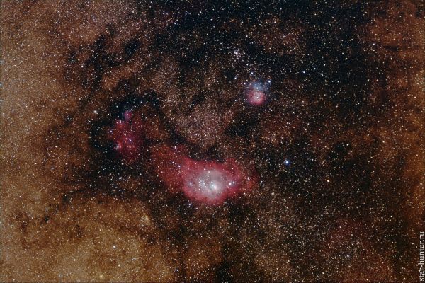 M 8 and M 20 nebulas, 01-08-2019 - Astrophotography