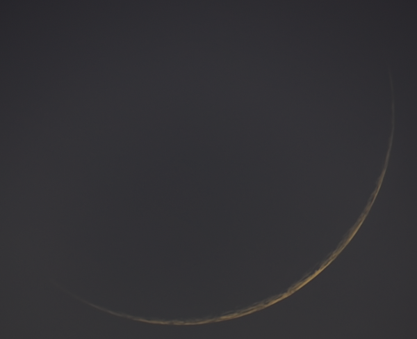 Neomenia after eclipse: 34 hours, 2.3% (30.03.25, 19:20 Moscow time) - Astrophotography