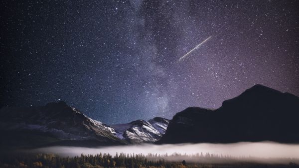 Milky Way and meteor - Astrophotography