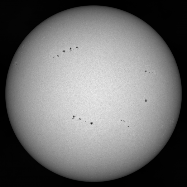 Panorama of the Sun from 2 fragments - Astrophotography