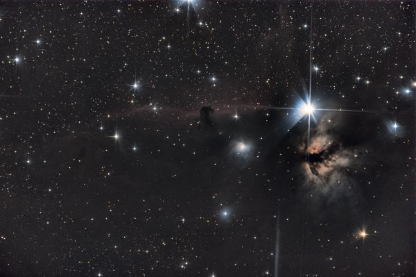 Horsehead Nebula and Flame Nebula - Astrophotography