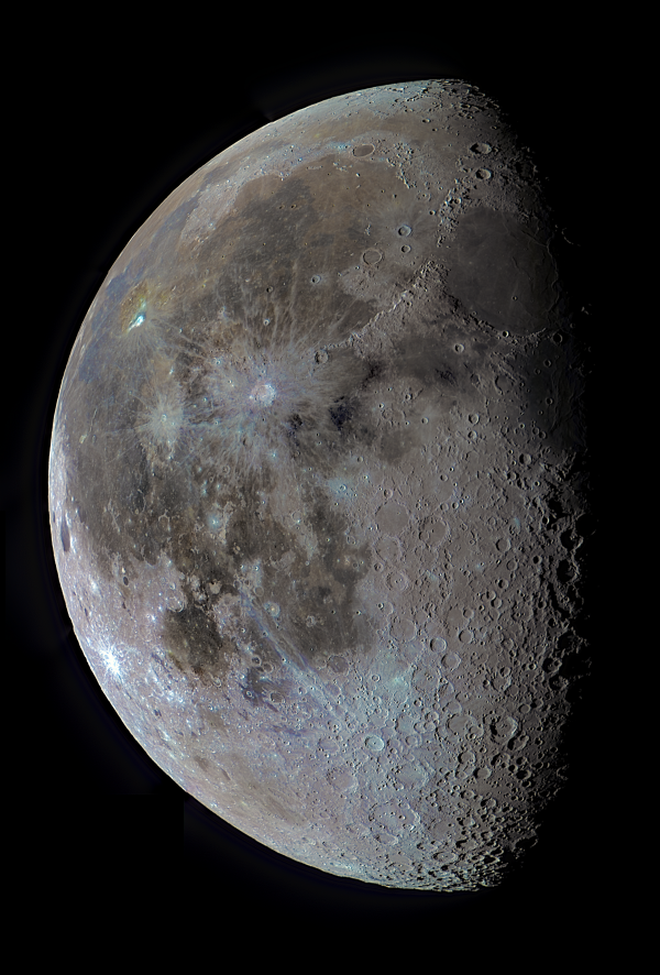 Moon in enhanced colors from 10/05/2023 - Astrophotography
