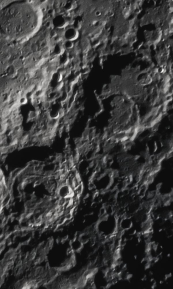 Moon craters Cyril and Catherine - Astrophotography