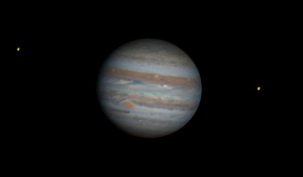 Jupiter + moon io and europe - Astrophotography