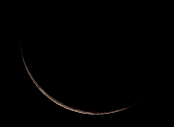 Waning Moon at 3% illumination. - Astrophotography