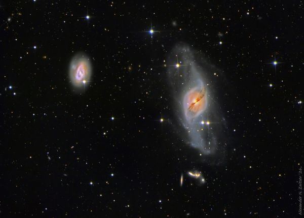 NGC3718 (Arp214, UGC6524) and NGC3729 in LRGB filters - Astrophotography