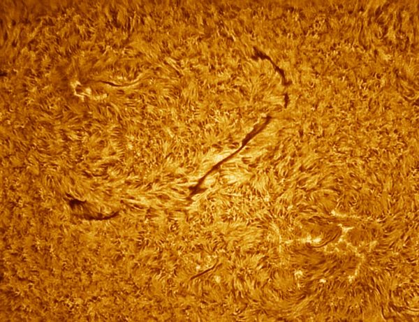 Solar filament, 25 feb 2015, 13:54 - Astrophotography