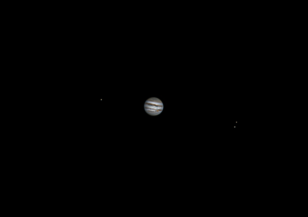 Jupiter and its moons: Io, Europa, and Ganymede. 08.01.2024 - Astrophotography