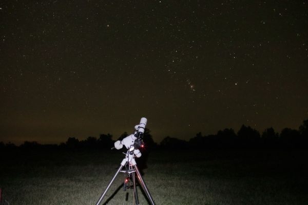Triplet against the backdrop of the rising Orion - Astrophotography