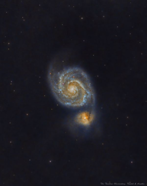 First experiments with M51 - Astrophotography