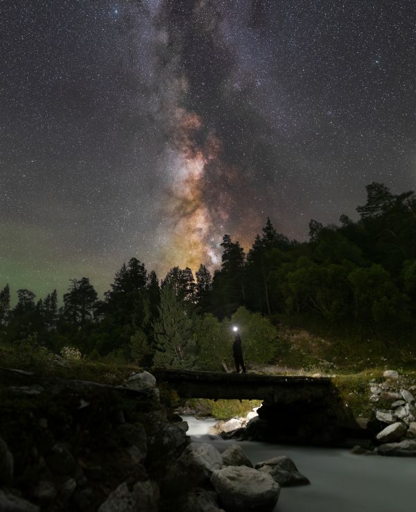 Bridge over the Marukha River - Astrophotography
