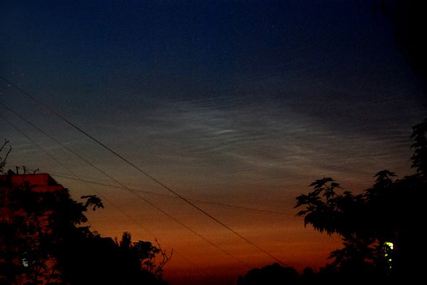 Noctilucent clouds over Kyiv - Astrophotography