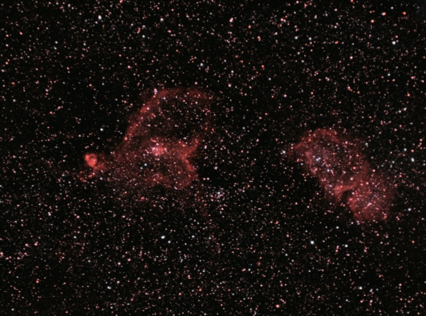 The Heart and Soul emission nebulae located near the constellation Cassiopeia. 18.08.2021 - Astrophotography