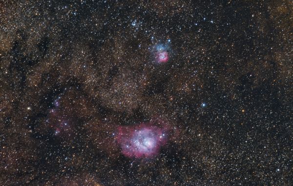 M8, M20-Lagoon Nebula,Trifid Nebula. - Astrophotography