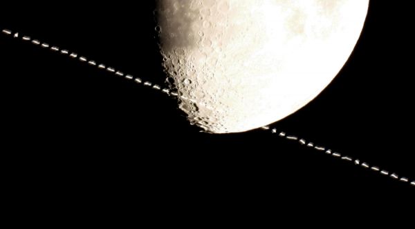ISS Transit Across the Moon - Astrophotography